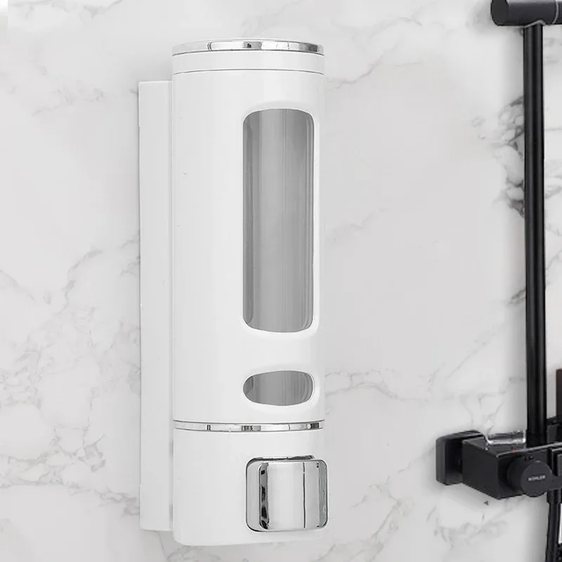 Shower and Lotion Dispenser Waterproof Shampoo Shower Gel Container Wall Mount with Clear Window for Home Hotel Restaurant