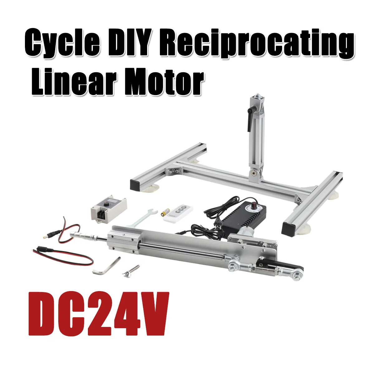 

DC24V DIY Linear Actuator Stands Aluminium Alloy Bracket With Suction Cup Adjustable Angle Linear Reciprocating Motor 120 rpm