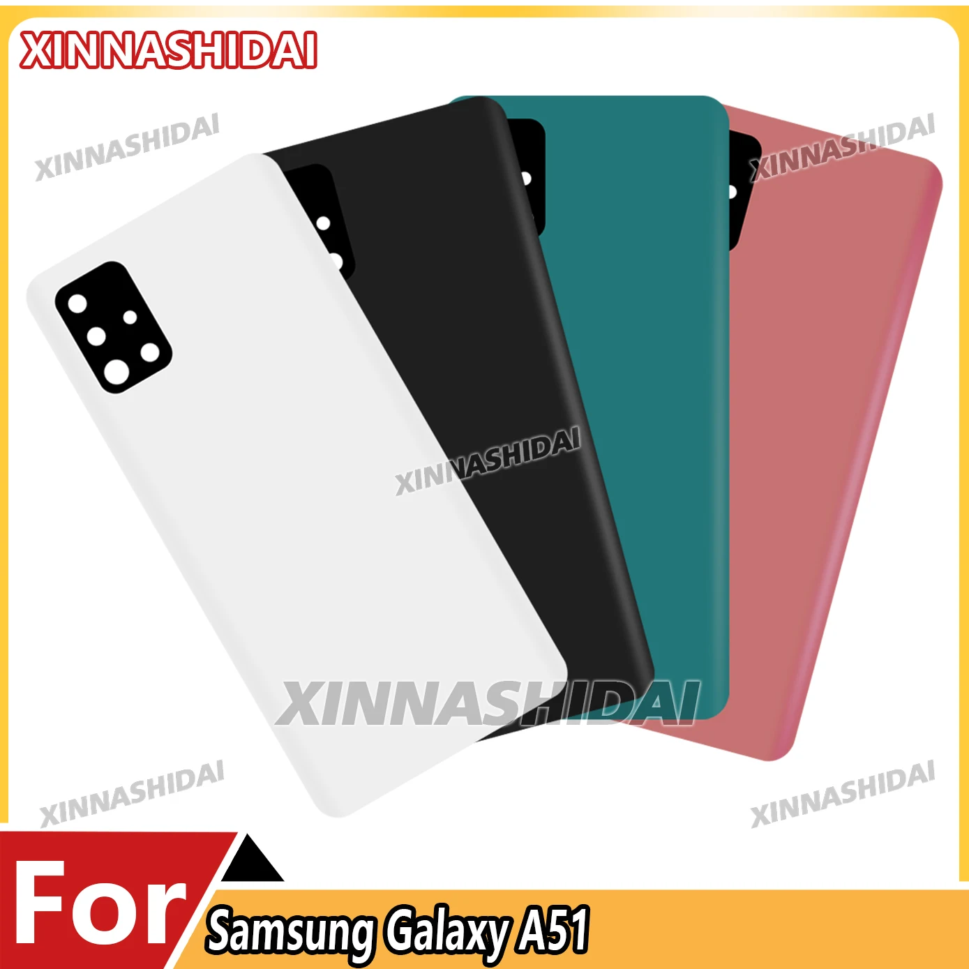 New for Samsung Galaxy A51 2020 (A51 4G A515/A515F) Middle Frame, Back Cover & Battery Case with Camera Lens - Repair Parts