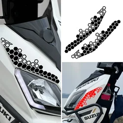 2pcs Motorcycle Honeycomb Stickers Scooter Body Waterproof Decals Motorbike Tank Helmet Bumper Ornament Modification Accessories