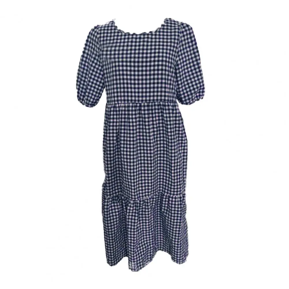 فستان طويل منقوش بالزهور للنساء ، فساتين غير رسمية ، بأكمام قصيرة ، تنورة فضفاضة ، ملابس نسائية كبيرة الحجم ، الصيف ،