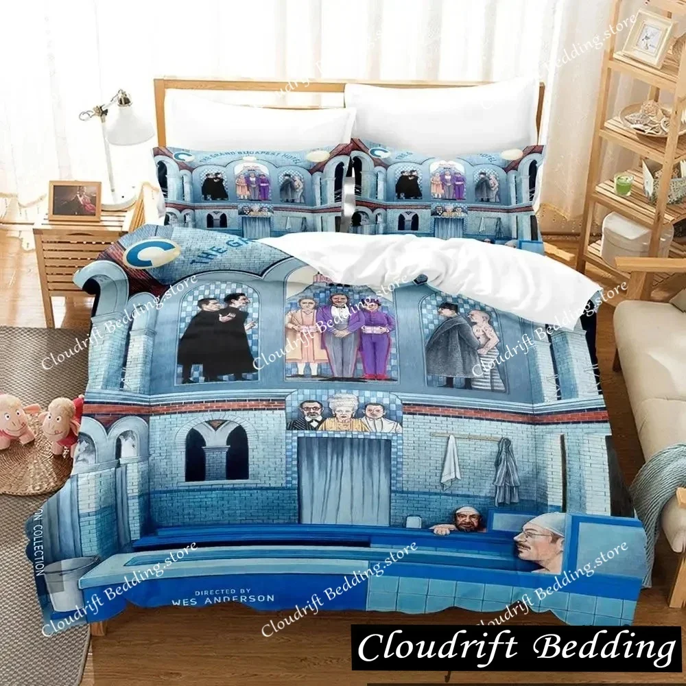 

3D Print Grand Budapest Hotel Movie Bedding Set Duvet Cover Bed Set Quilt Cover Pillowcase Comforter king Queen Size Boys Adult