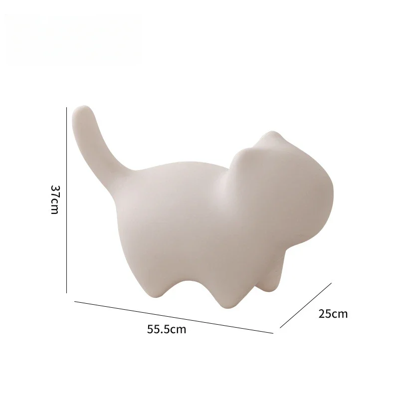 Cute Cat-Shaped Short Stool for Kids Cartoon Animal Lounge Seat Comfortable Nursery Living Room Furniture Creative Children's Ch