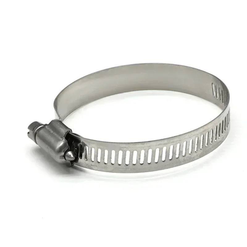 Corrosion-Resistant Stainless Steel Hose Clamp Set 5/10pcs 8-120mm Adjustable with Secure Tri-Gear Design for Pipe Connections
