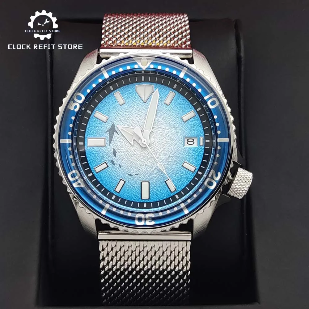 Men\'s Casual Fashion Watch NH35 Movement Sapphire Glass Gradient Blue Sterile Dial Men\'s Mechanical Watch