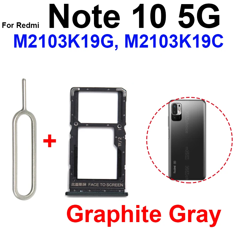 Sim Card Tray For Xiaomi Redmi Note 10 Note 10S Note 10 Pro 4G 5G