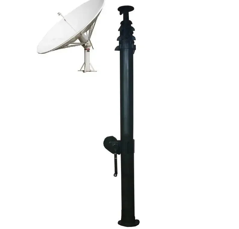 

10 to 12 meter wind sensors antenna and PTZ video camera tripod aluminum portable telescoping tower mast kit new