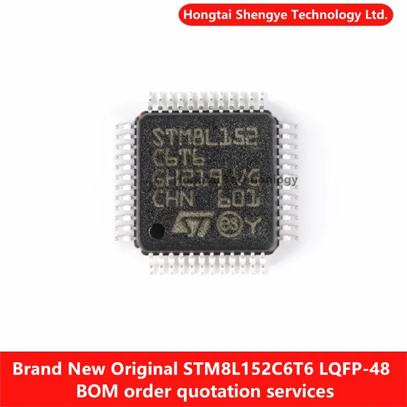 New Original STM8L152C6T6 LQFP-48 16MHz/32KB Flash/8-bit Microcontrollers-MCUs