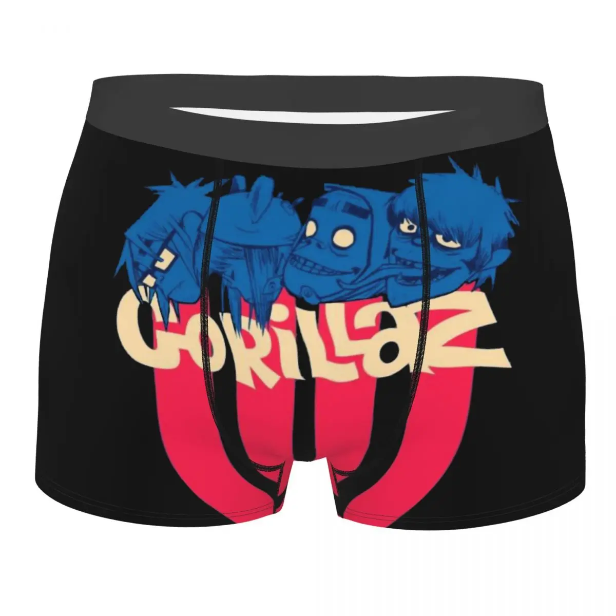 

Cool Music Band Gorillaz Skateboard Men's Boxer Briefs, Highly Breathable Underpants,High Quality 3D Print Shorts Gift Idea