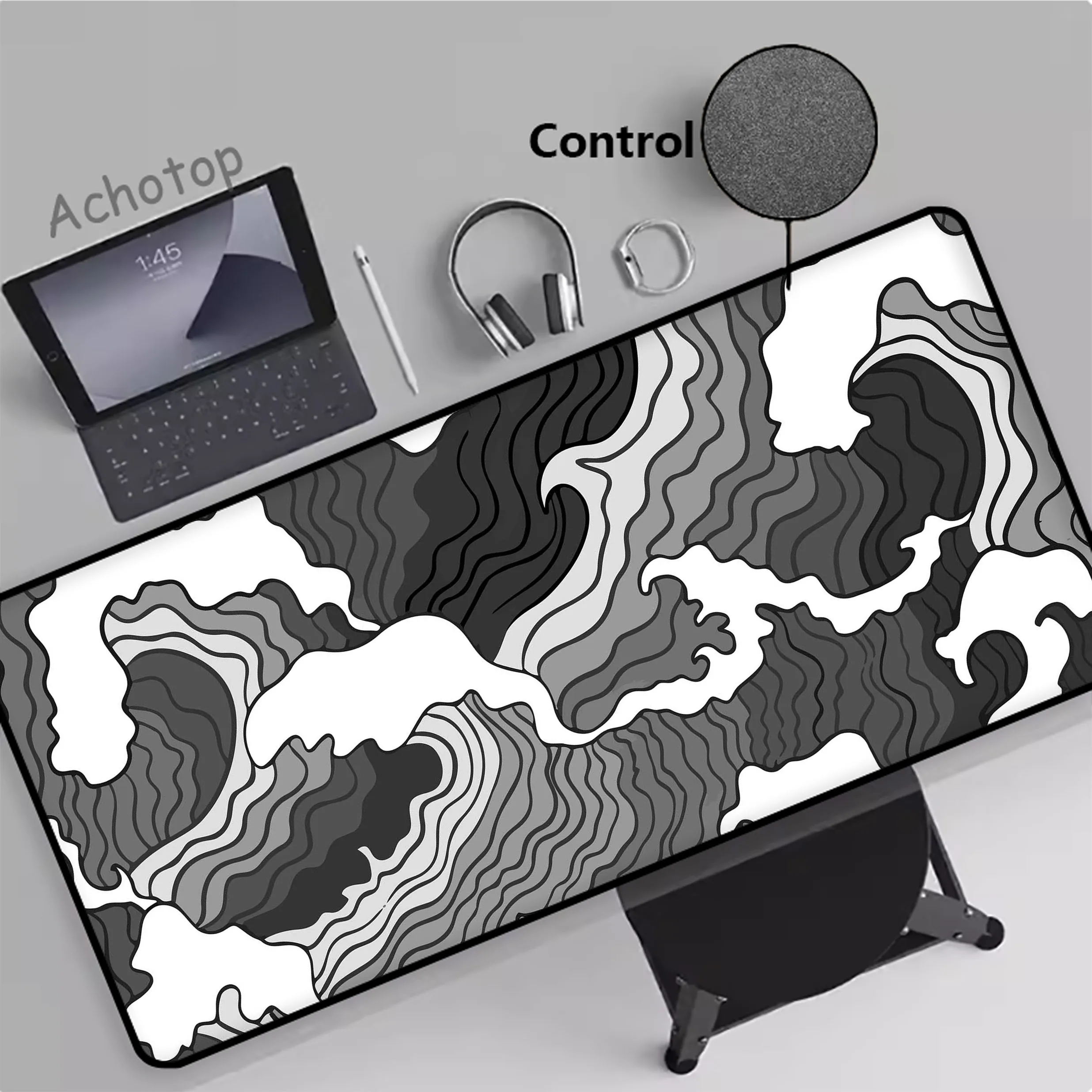 Japanese Sea Wave Control Mouse Pad Gaming Laptop Game Mouse Mat Mousepad коврик для мыши Desk Mat Speed Keyboard Pads 900x400mm