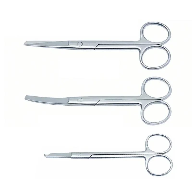Aço inoxidável remover tesoura de sutura enfermeira tesoura ponto ferramenta cirúrgica médica reta/curva 1pcs