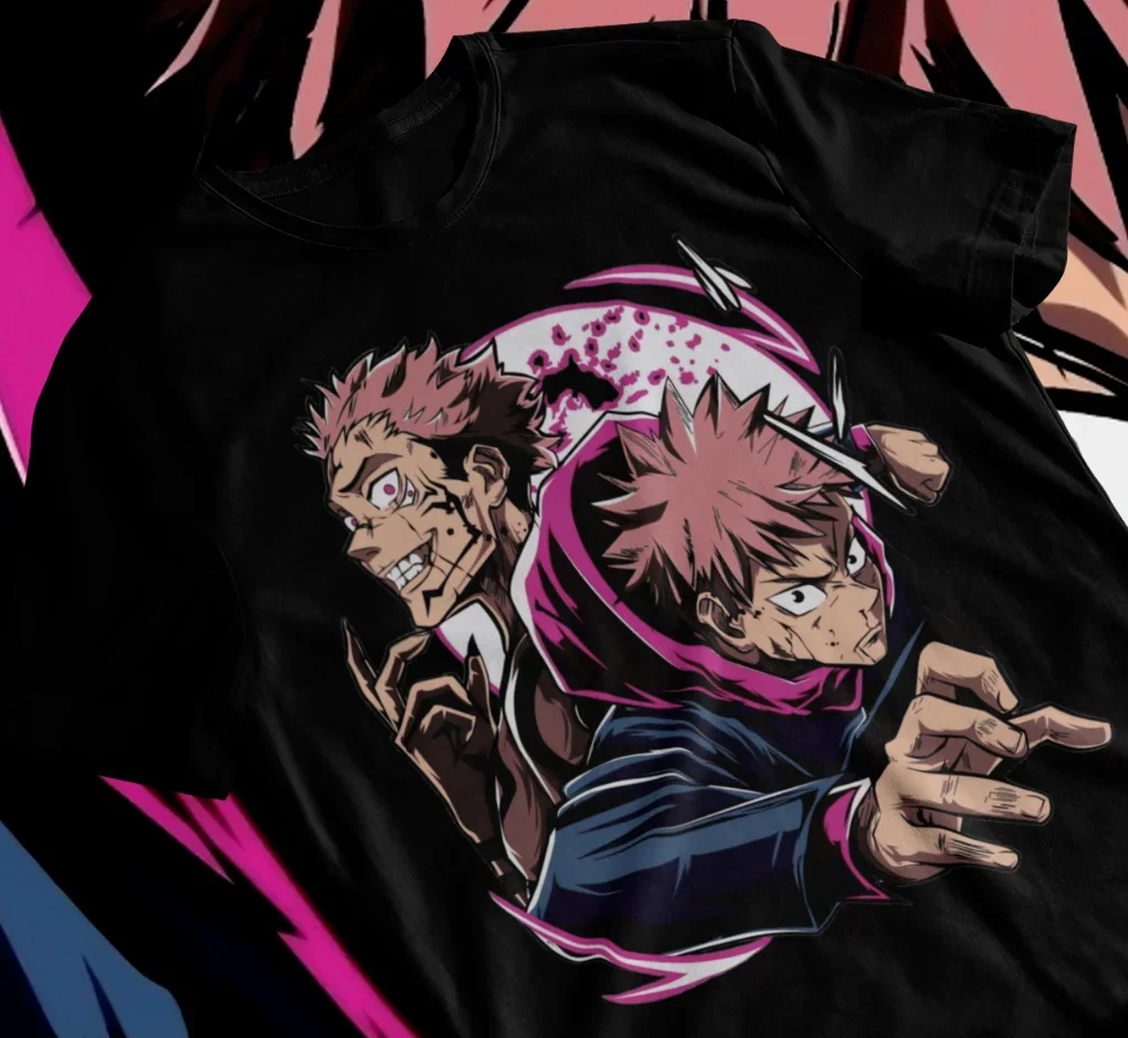 Jujutsu Kaisen Sukuna x Itadori Anime Manga T Shirt Graphic Soft Tee