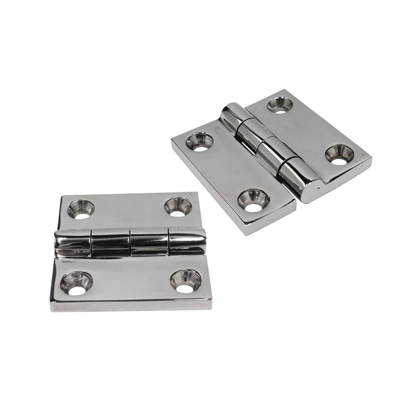 Marine Grade 316 Stainless Steel Heavy Duty Casting Solid Mirror-Like Butt Hinge Door Hinge For Boat