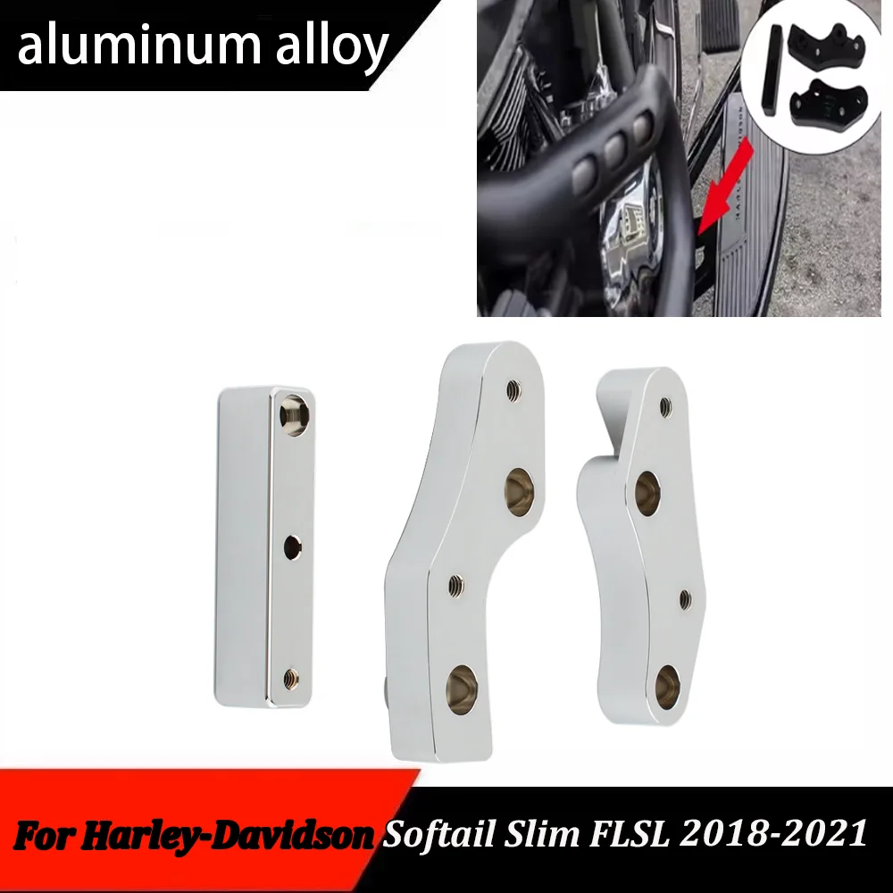 

3PCS Motorcycle Foot Pegs 1620-2432 For Harley M8 Softail Adjustable Front Floorboard 1.5in Forward 1in Outward Offset