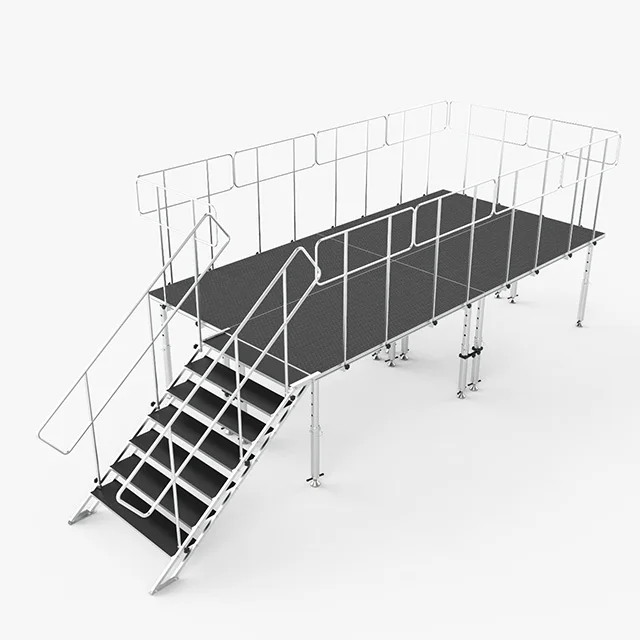【Durable Using】Easy Setup Event Stage 1mx 2m With Adjustable Leg