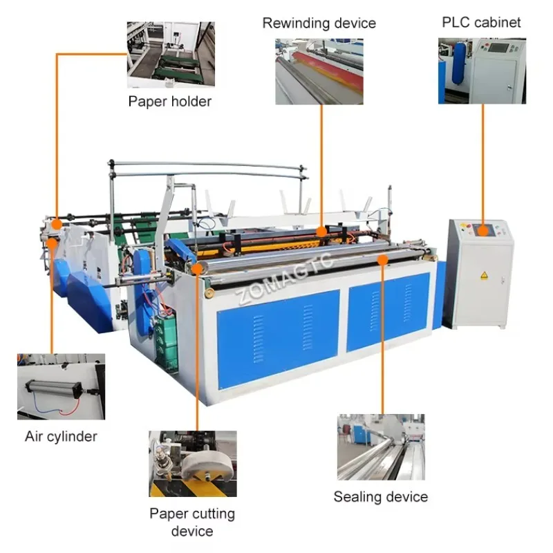【Industrial】Automatic Tissue Paper Making Machine Cheapest Jumbo Toilet Paper Suppliers Hotel Manufacturers Custom Soft Toilet P
