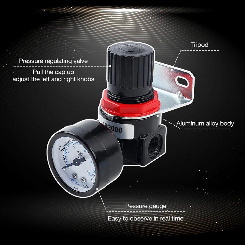 High Precision Air Filter Regulator Air Filter High-precision Gauge MPa And Kgfcm Readings Built-in Water Separator