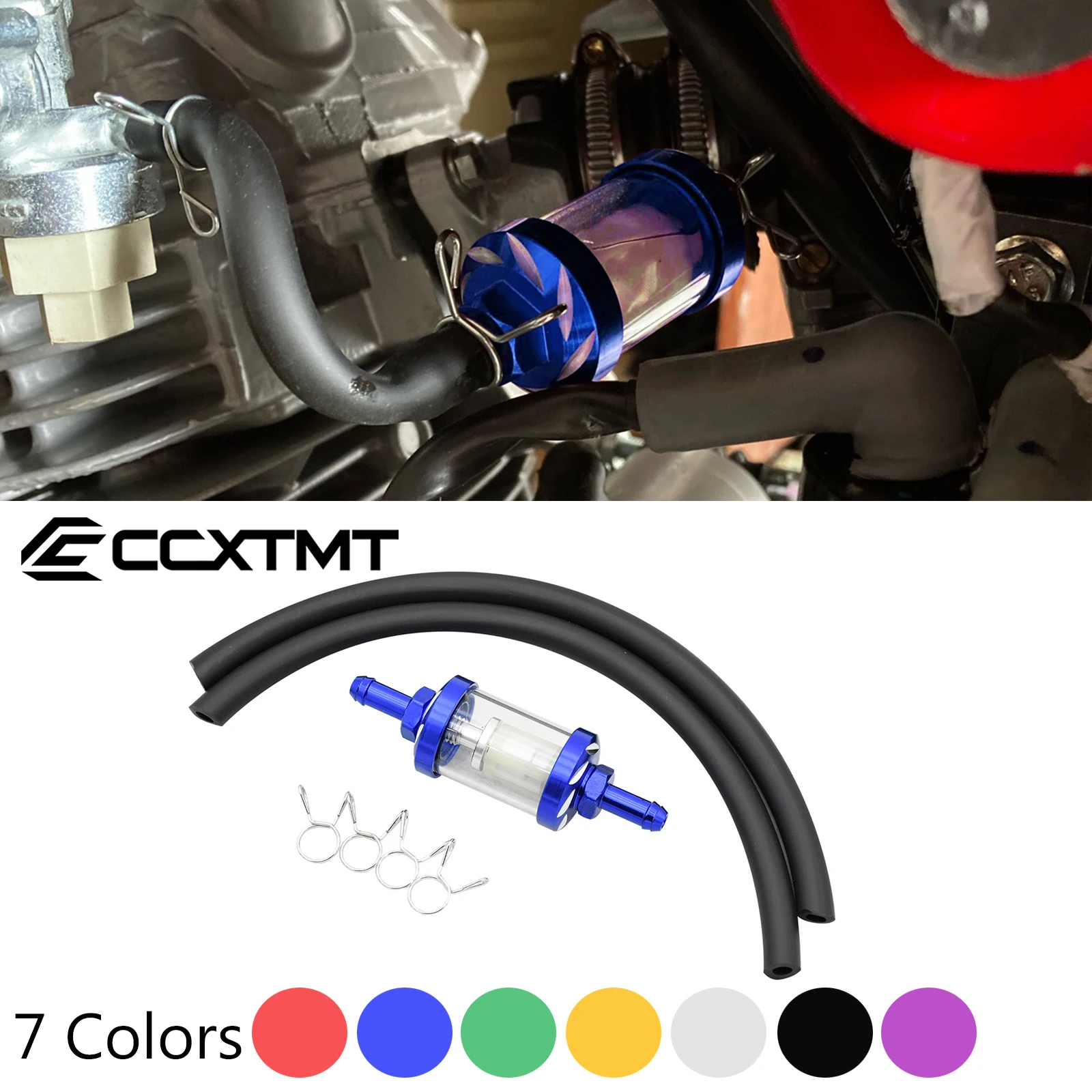 Filtro de Combustible de Gasolina de 8 mm, Manguera de Combustible, Filtro de Combustible para ATV Kawasaki KTM Yamaha Honda CRF 250R 450R 250X 450X 250RX 450RX