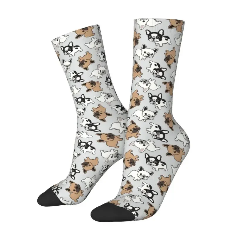 Frenchie French Bulldog Mens Crew Socks Unisex Kawaii Dogs Pet Lover Spring Summer Autumn Winter Dress Socks