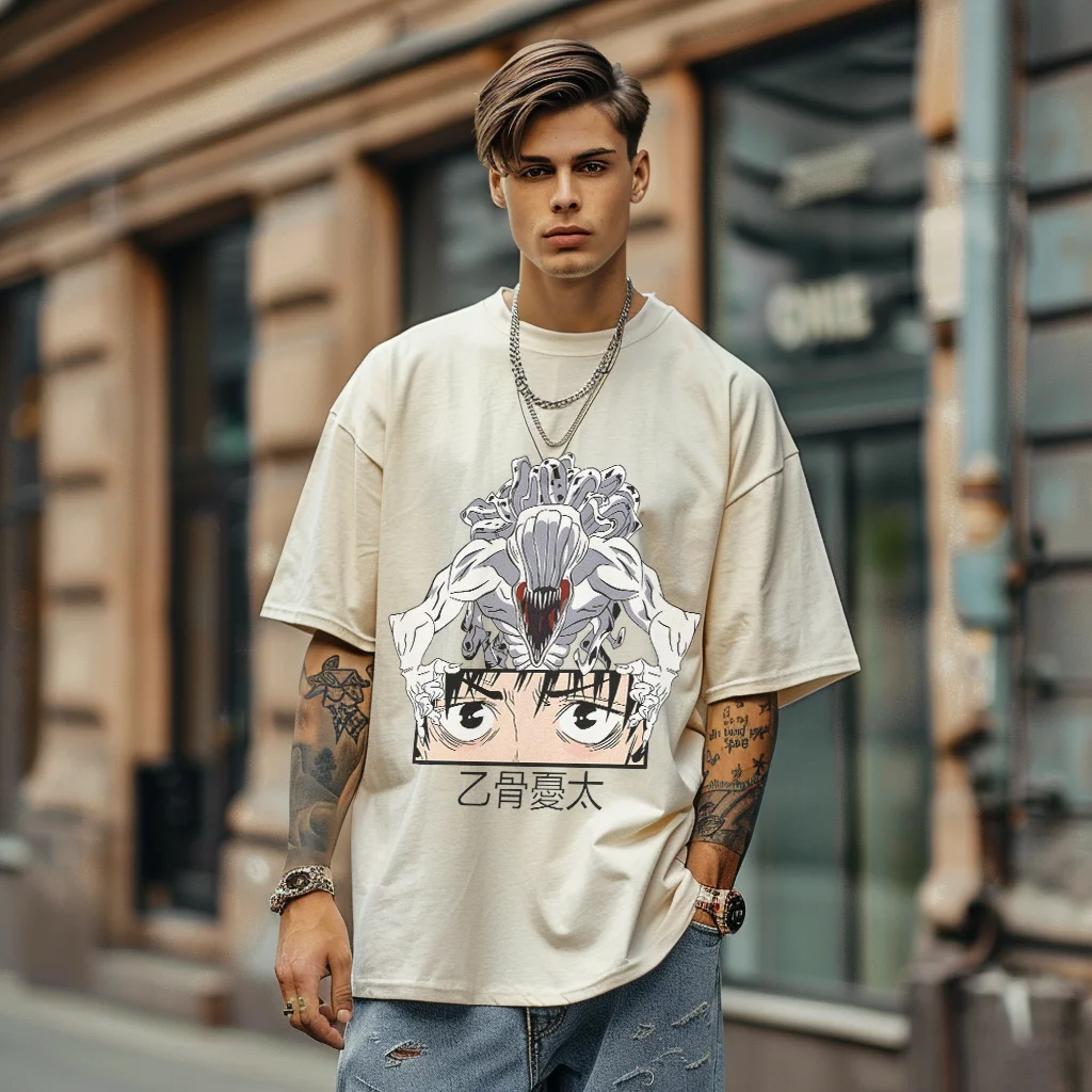 Jujutsu Kaisen  Yuta Okkotsu Y2K Washed Tshirt, Oversized Streetwear Vintage Washed Short T-shirt For Men Women