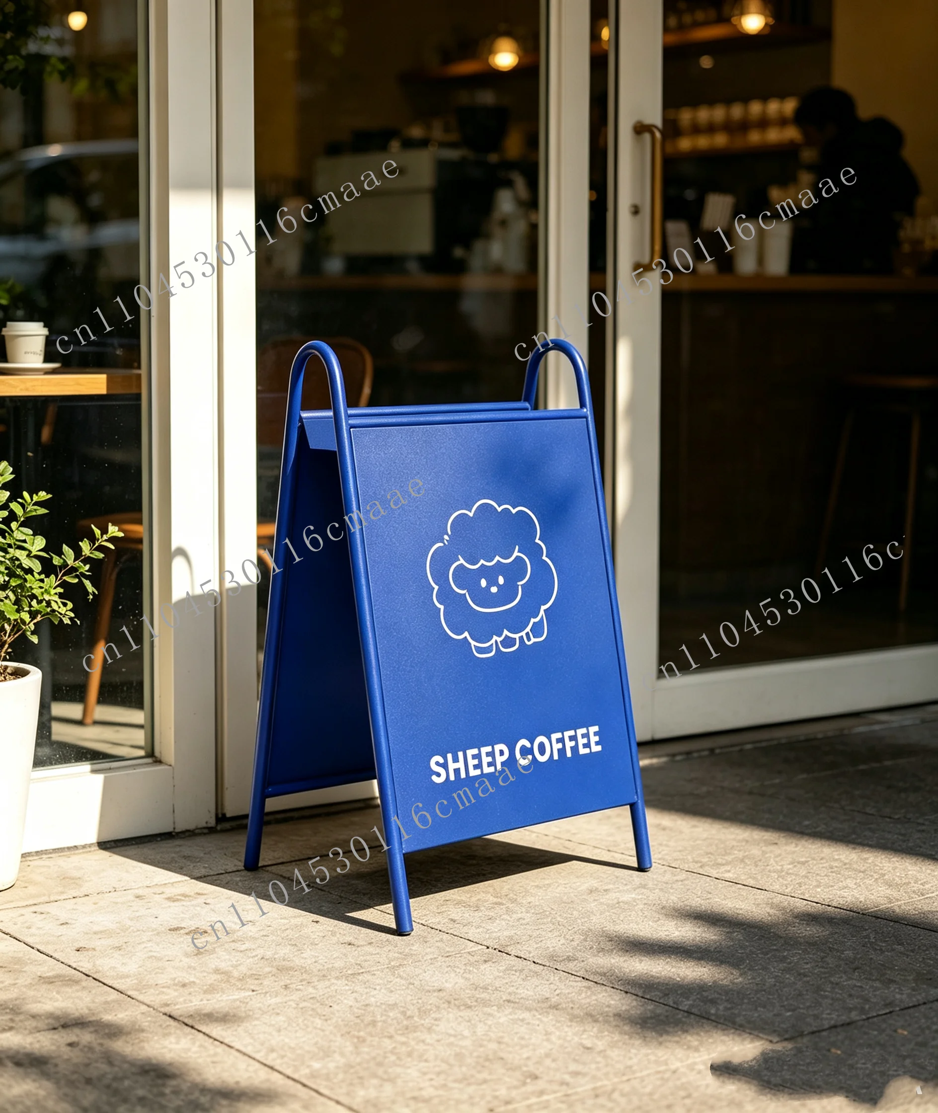 A-frame metal signage, suitable for shops, outdoor cafes, restaurants, billboards, storefronts, sidewalks, etc.