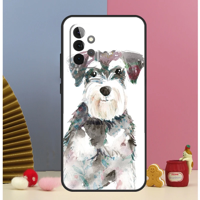 Lovely Dogs Schnauzer Case For Samsung Galaxy A13 A33 A53 A32 A52 A22 A12 A15 A25 A71 A51 A14 A24 A34 A54 Cover