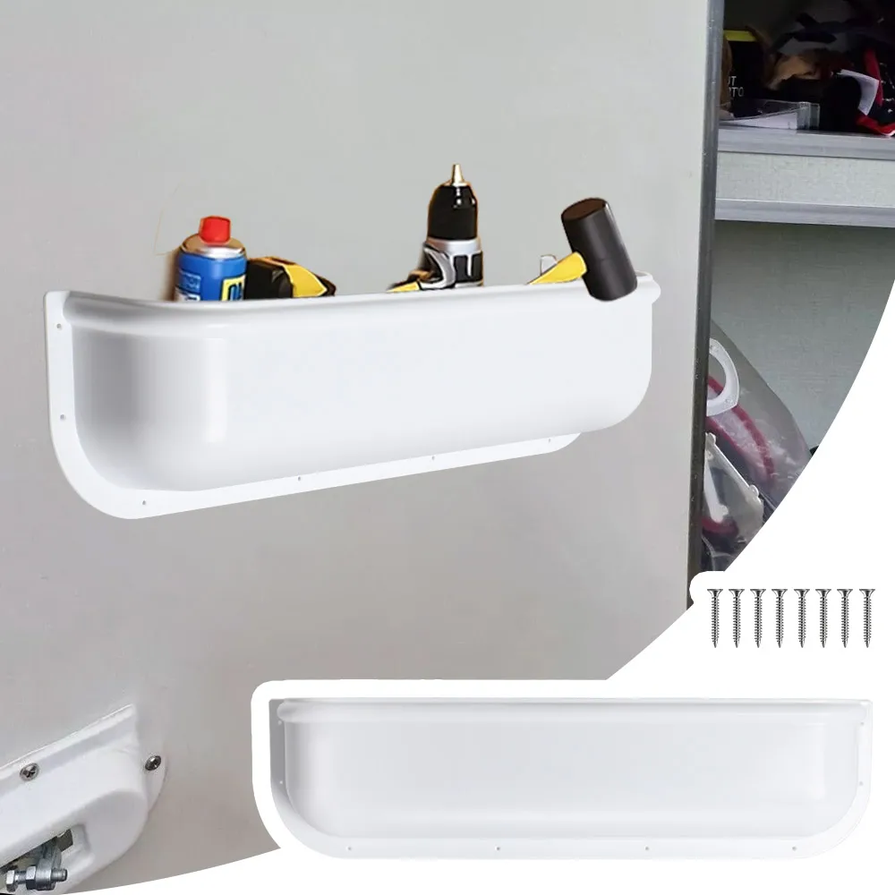 1Pcs Car Door Storage Box White Black Pocket Shelf Racking Barn Door Tool Storage Accessories for Van Camper Motorhome Caravan view 6