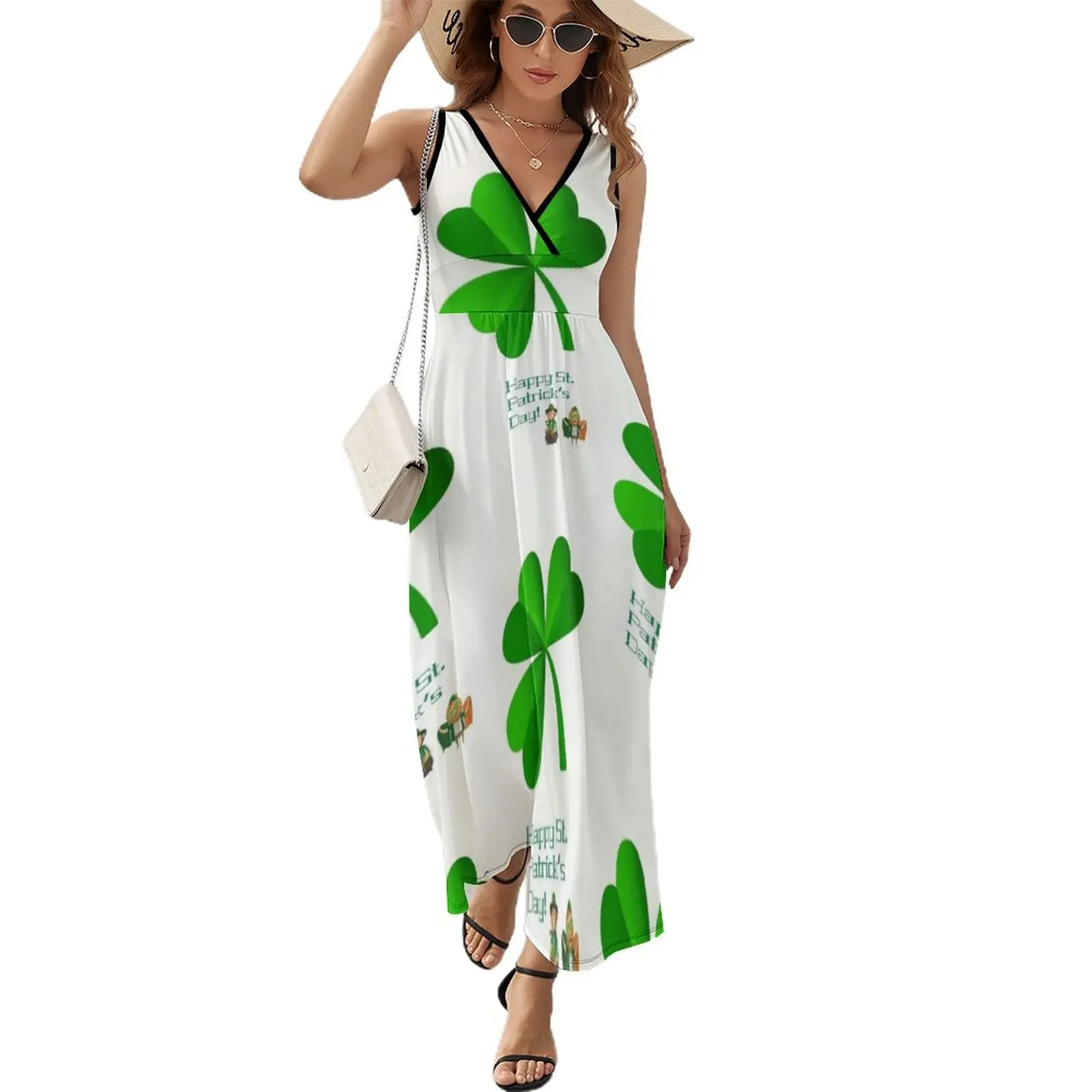 

St Paddy's day Irish Tradition, American style Sleeveless Dress womans clothing wedding dresses for parties