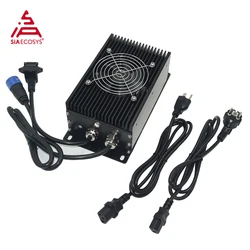 Carregador EV de alta potência para E-Scooter, cabo padrão europeu e americano, E-bike, motocicleta, 1800W, 72V, 18A, 12A