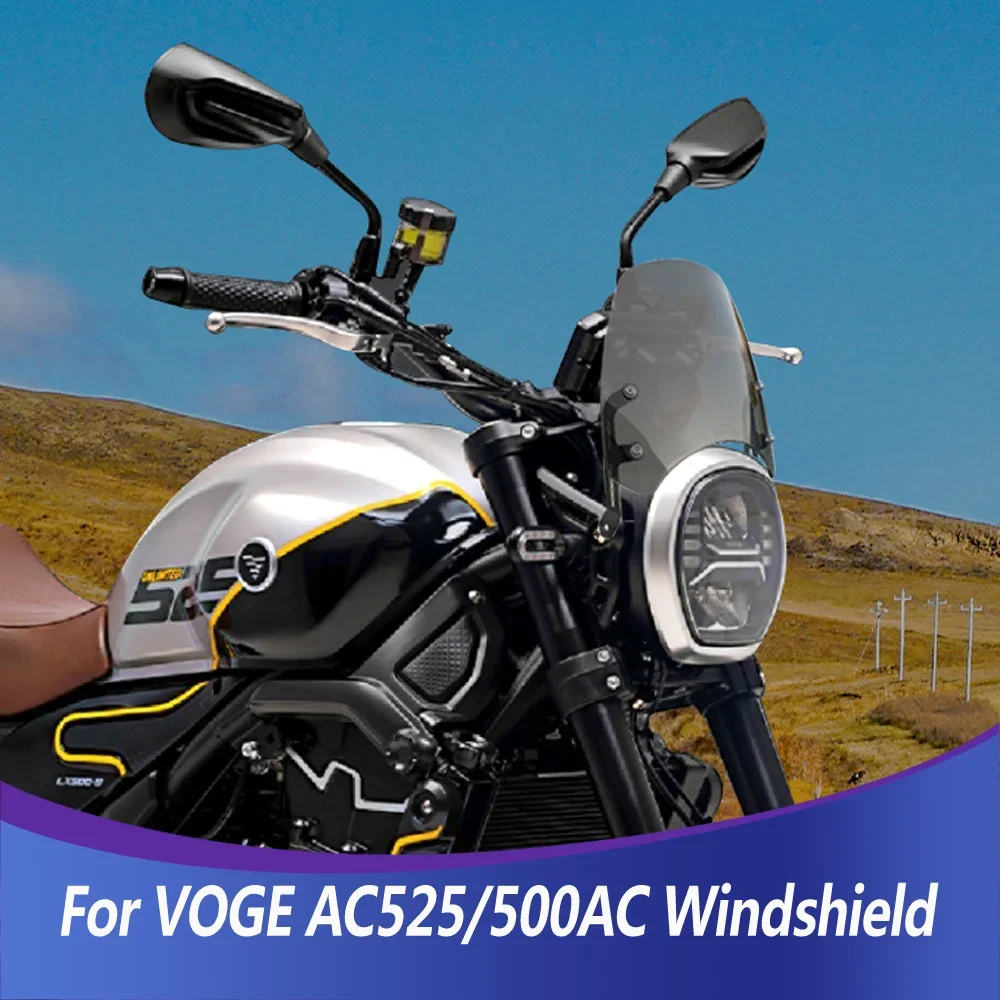 

For LONGIN VOGE AC525 500AC modified windshield 525AC AC500 retro motorcycle front windshield modified classic small windshield