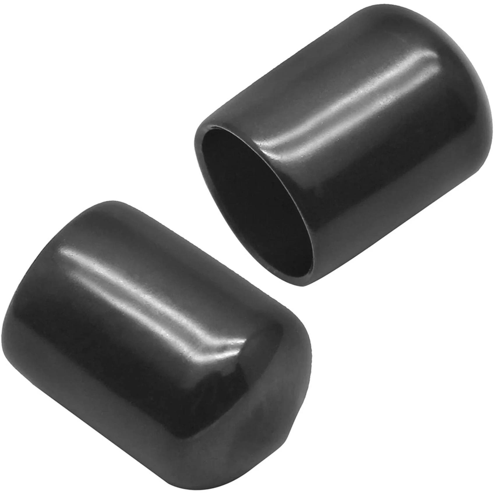 50 Buah Penutup Ujung Karet 16Mm ID PVC Penutup Baut Tabung Bulat Pelindung Ulir Sekrup Hitam-ABQU
