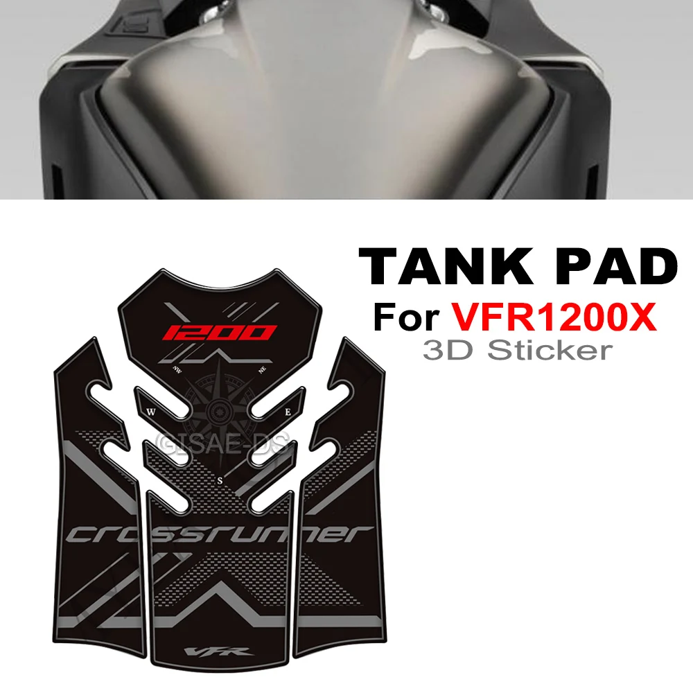 Untuk Honda VFR 1200X 1200 X VFR1200X Kit stiker decal bantalan tangki minyak bahan bakar sepeda motor