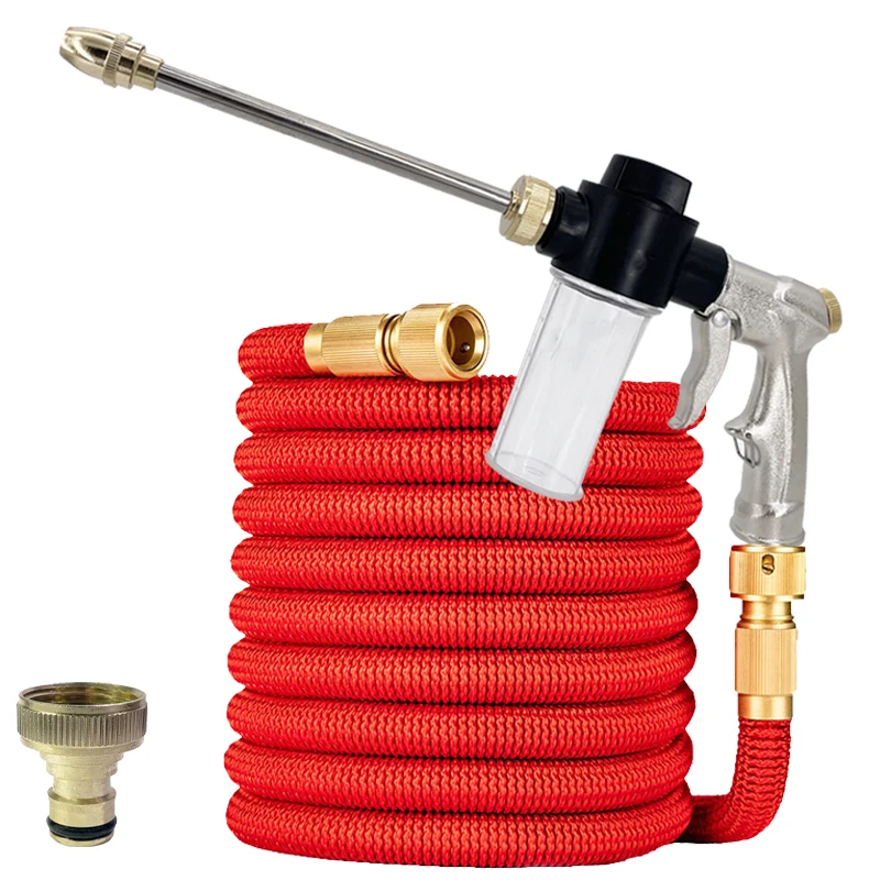 

1PC New Expandable Magic Hose High Pressure Car Wash Hose With Spray Gun Set Outdoor Watering Irrigation Tool Garden Hose