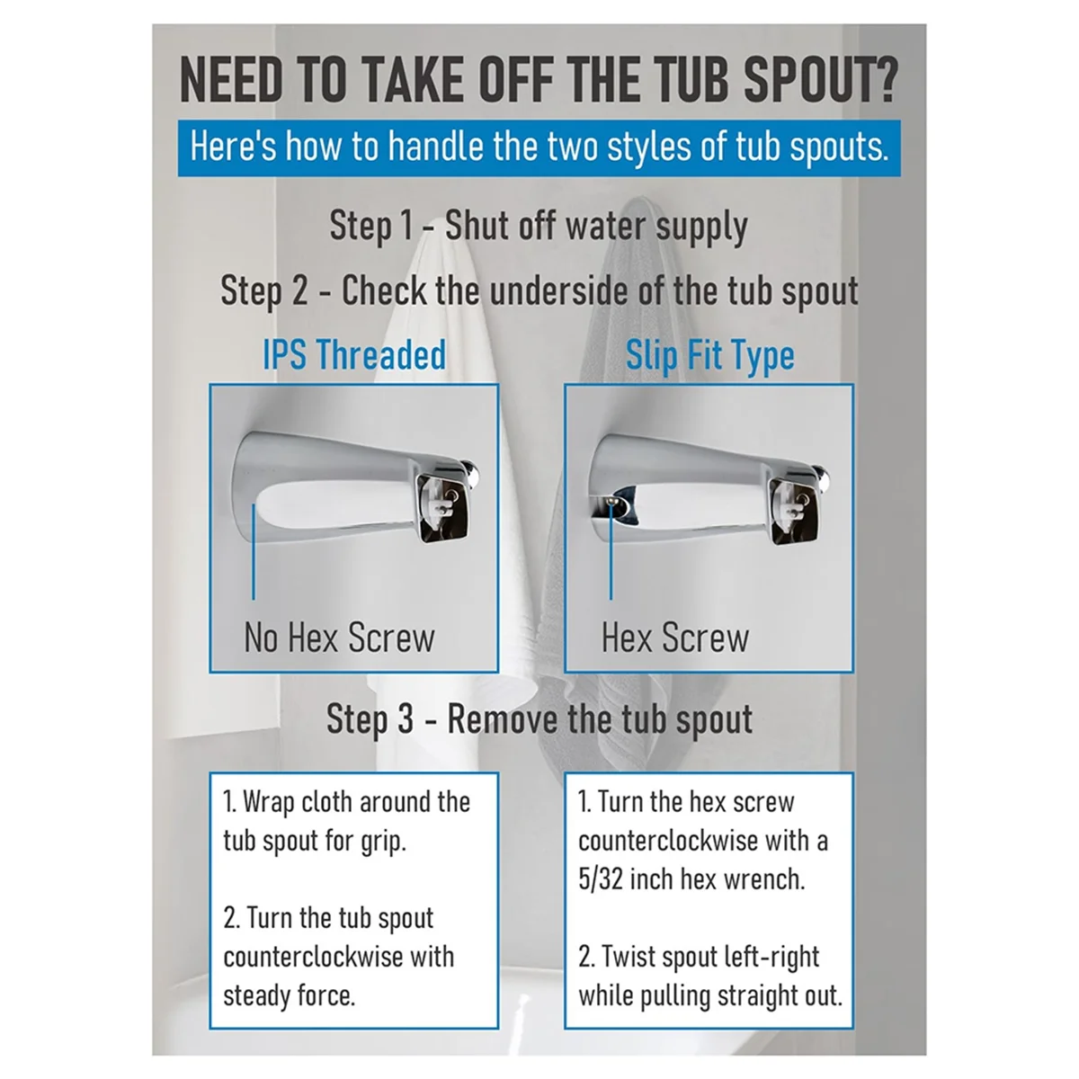 

Y31A 2-Pack Universal Tub Spout Diverter Repair Kit, Leak-Proof Bathtub Faucets Repair Replacement Parts Brushed