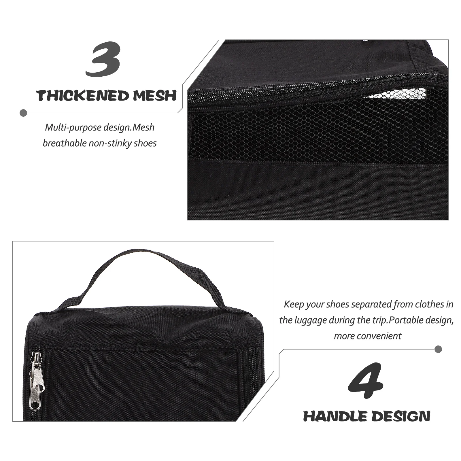 

Golfing Shoes Bag Portable Zippered Breathable Shoe Storage Organizer Reusable Convenient Sneaker Pouch for Golfs Cycling