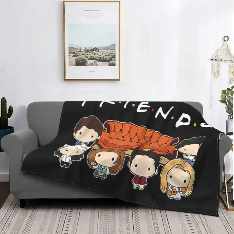 

Friends Cartoon Blankets Fleece American TV Show Ultra-Soft Throw Blanket for Bed Bedroom Quilt