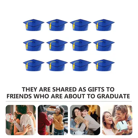 12 पीस पेपर ग्रेजुएशन हैट DIY क्राफ्ट पार्टी फेवर बच्चों और वयस्कों के लिए ग्रेजुएशन कैप डेकोर पेपर हैट ग्रेजुएट्स डेकोर 6 best sales स्नातक टोपी - №2