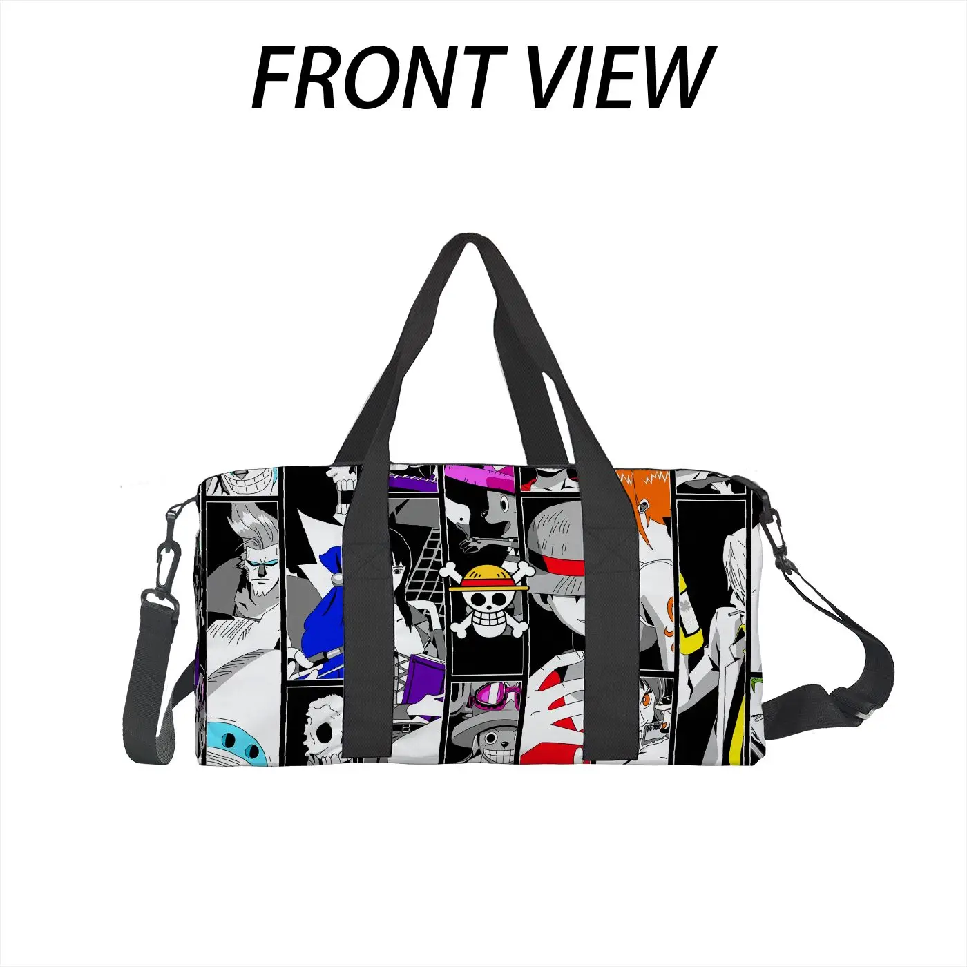 

1pc One Piece theme printed messenger bag, Anime pain bag, suitable for wearing, fitness large capacity bag