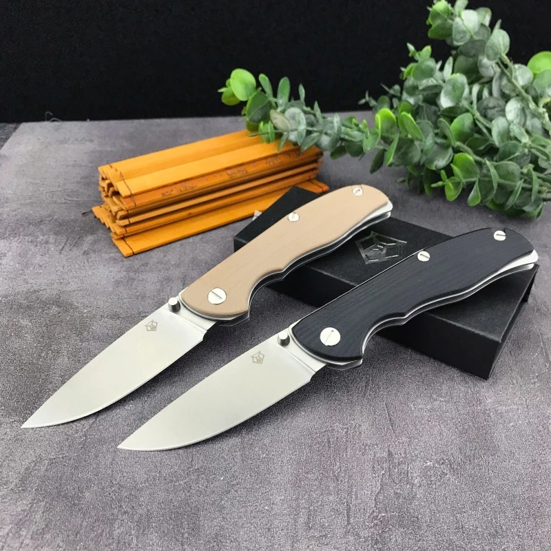 

100NS Pocket Folding Knife D2 Steel Blade G10 Handle Outdoor Camping Wilderness Survival Portable Utility Cutting Knife Gifts