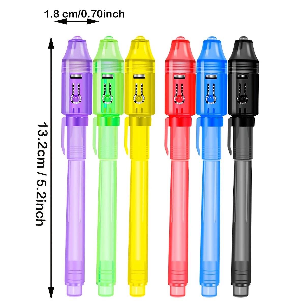 7 PCS Invisible Ink Pen with Light Invisible Pen Funny Glitter Pens Magic Marker Pen for Secret Message