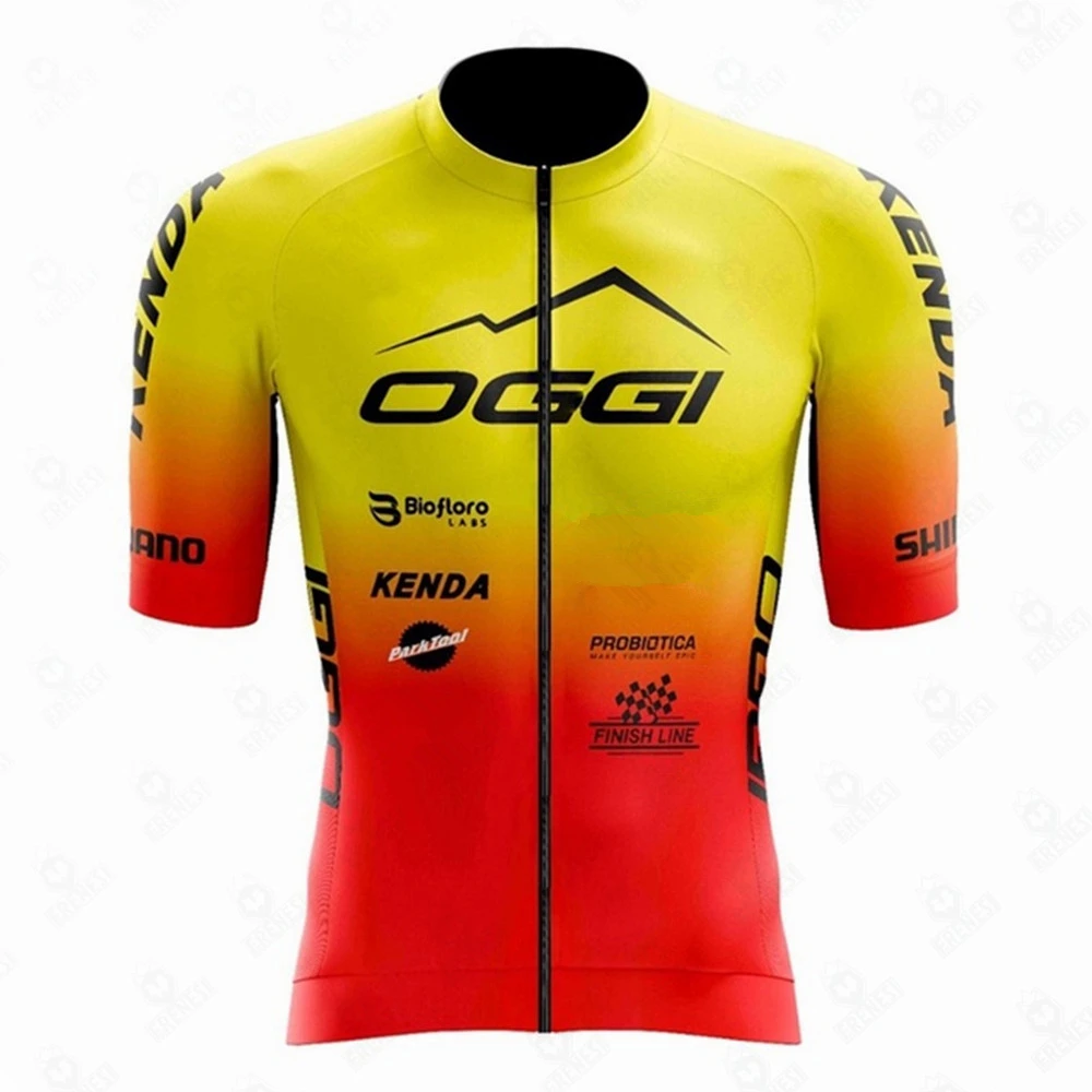 Oggi Cycling Jersey Set for Men, Bike Clothing, Bib Shorts Sleeve, Summer Breathable Suit, Gel MTB Ropa Ciclismo Uniform