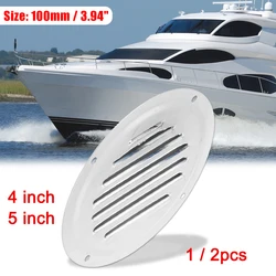 X Autohaux 1/2Pcs 4 Inch 5 Inch Round Marine Boat Louvered Ventilation Vent Grille Ventilation Louvered Ventilator Grill Cover