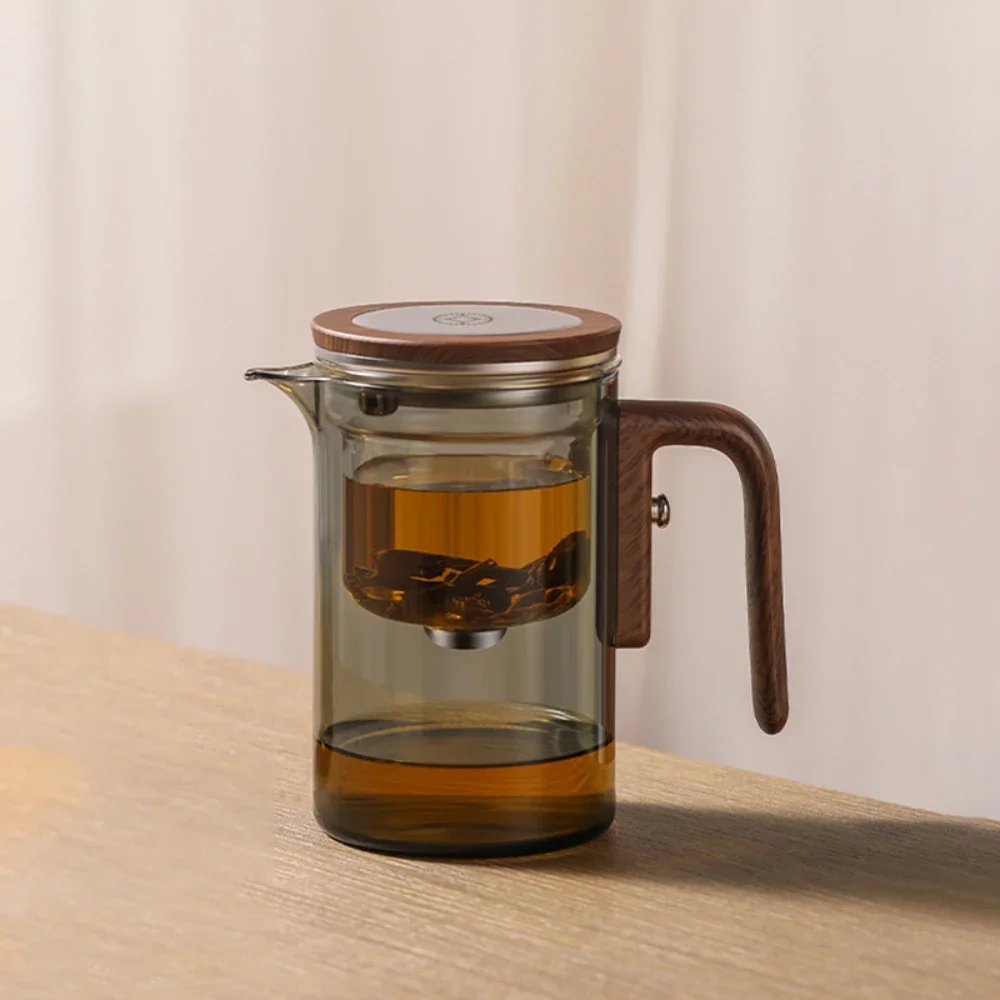 520/600/800ml Glass Teapot with Filter, Magnetic Switch Tea Separation Filter, Home Use, Gift