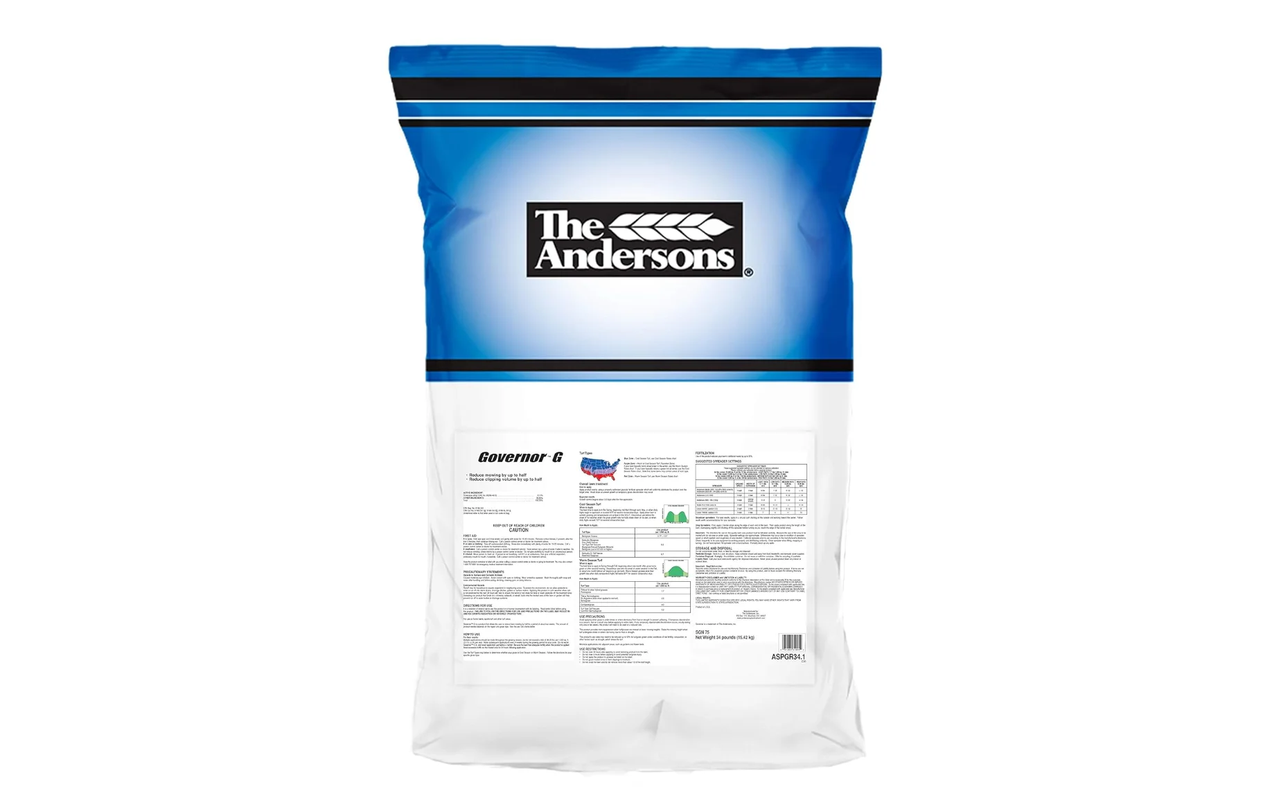 The Andersons-Regulador de crecimiento de césped Granular G, cubre hasta 20.000 pies cuadrados (34 lb)