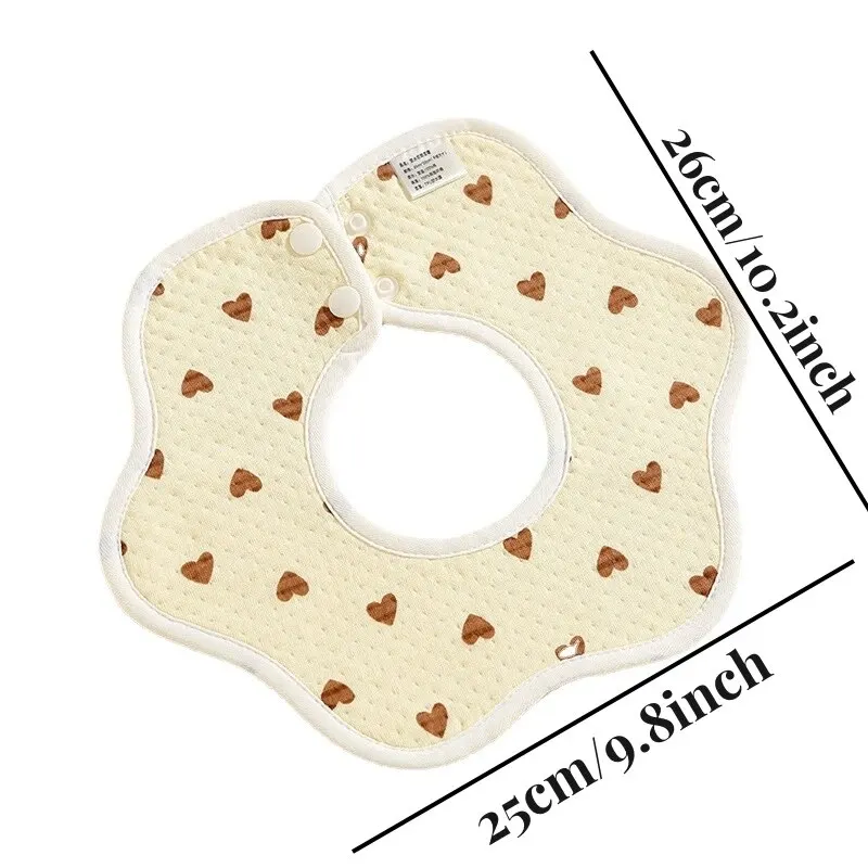 3pcs Waterproof Baby Feeding Bibs Petal Infants Cute Cotton Yarn Saliva Towel Newborn Toddler Soft Burp Cloth For Kids Bib