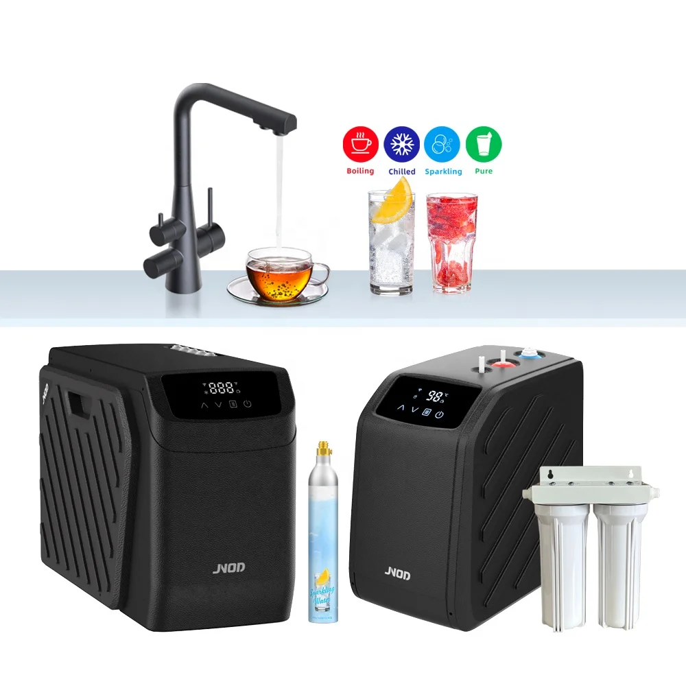 Tuya App Control 5 In 1 Under Sink Water Filter Dispenser Hot Cold Water Counter Top Water Cooler Dispenser With Fridge