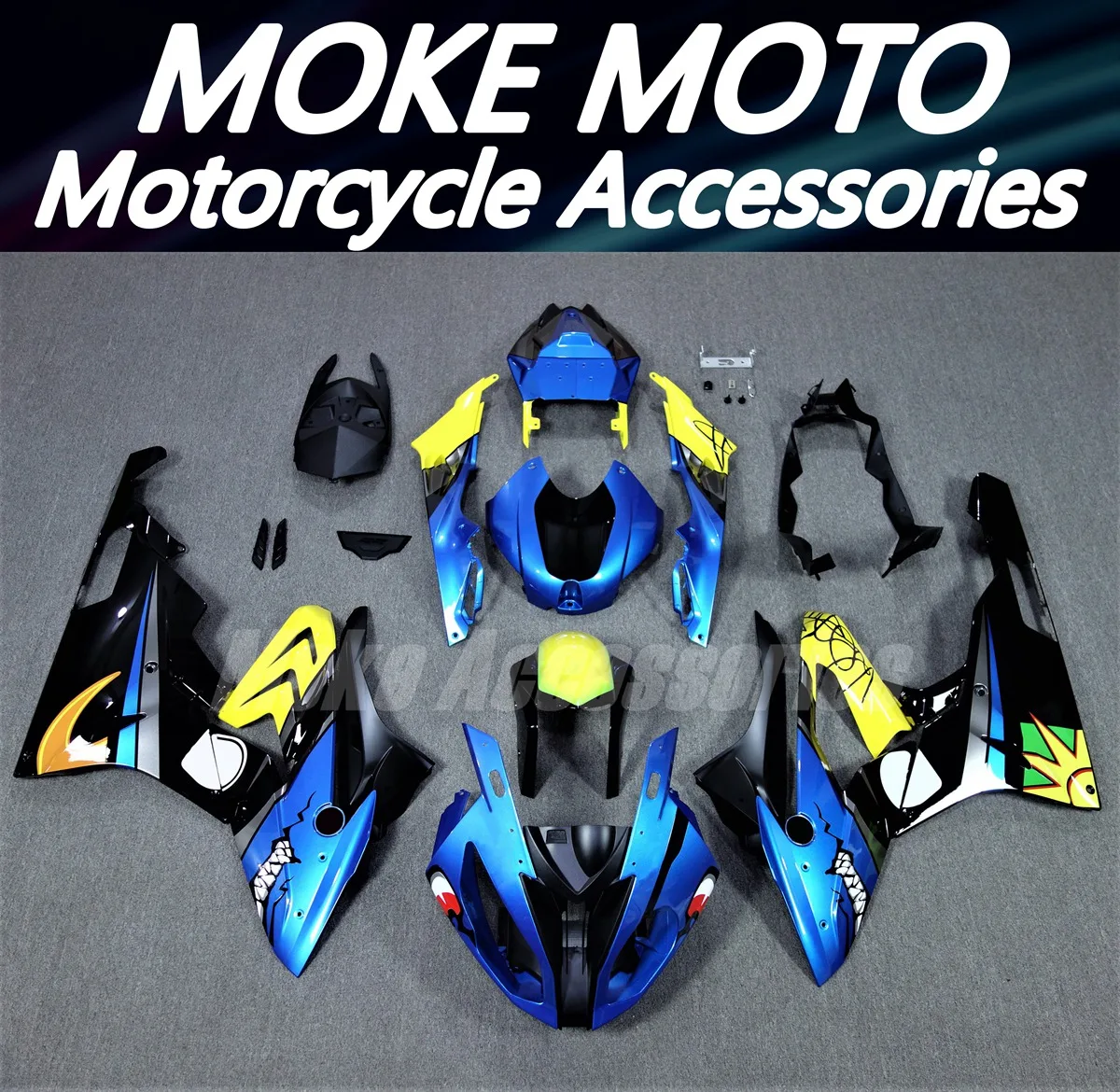 

Motorcycle Fairings Kit Fit For S1000rr 2015 2016 Bodywork Set Blue shark High Quality ABS Injection NEW