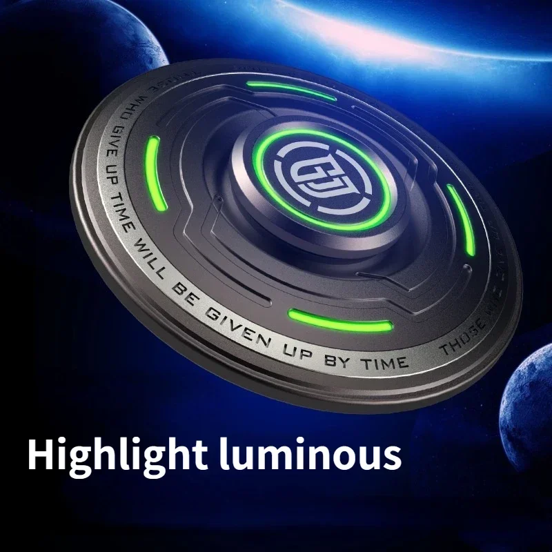 ADJUDICATION Fidget Spinner Metal Alloy Luminous Long Lasting Fingertip Gyro EDC Spinning Top Stress Relief Toys for Adults Kids