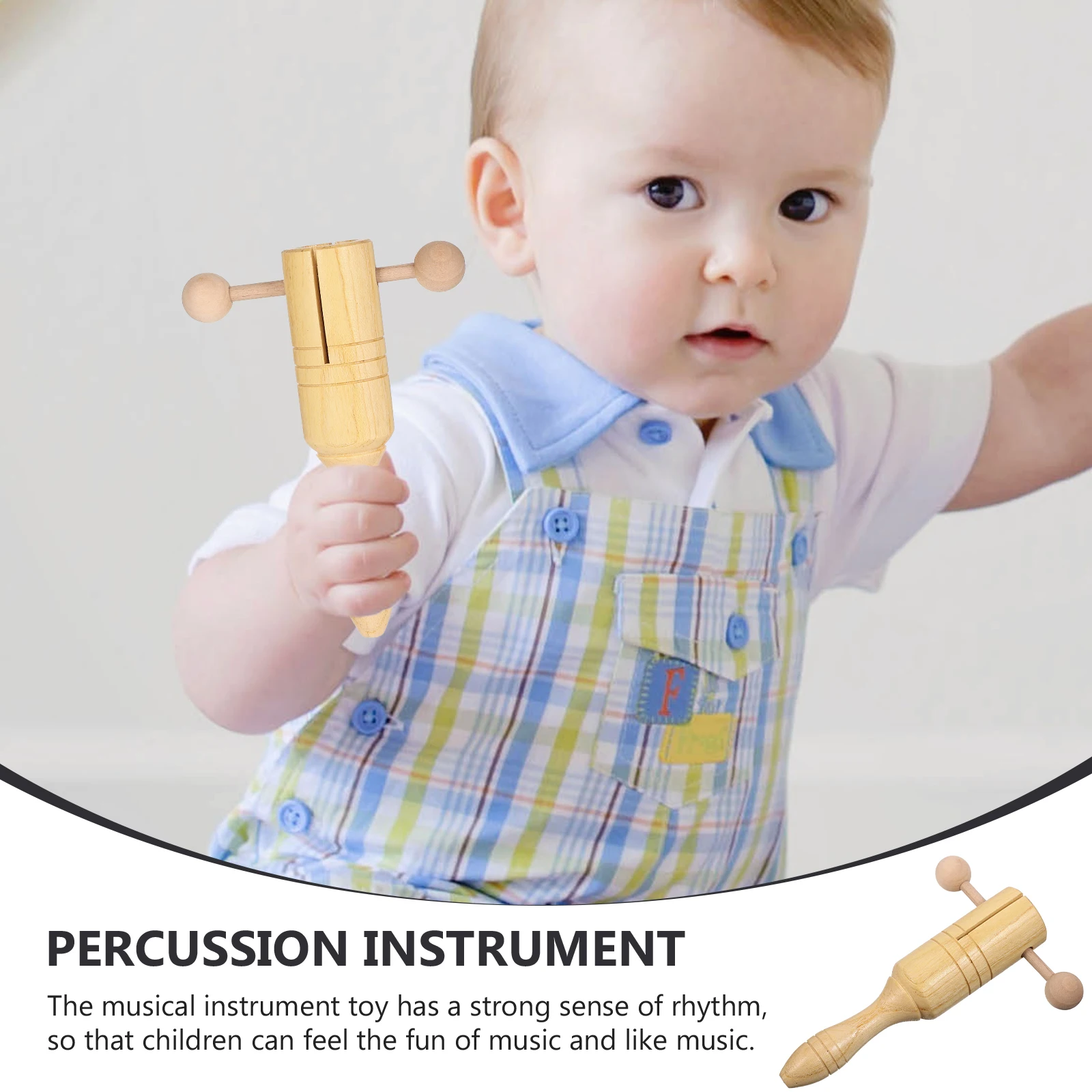 

2 Pcs Self-resonant Teaching Aids Hand Bells for Kids Instruments Baby Musical Handbells Children Toy Toys