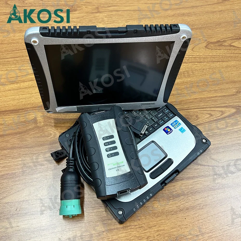 Agricultural Tractor and CF19 Laptop V5.3 AG CF EDL V3 Electronic Data Link Advisor Construction equipment Diagnostic tool